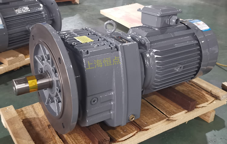 RF87減速機，立式安裝，輸入配電機，實物照片如下