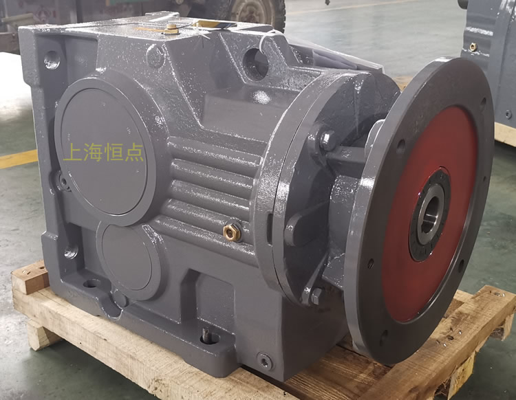 K97減速機，輸入配電機法蘭端蓋，右輸出單軸，實物圖如下