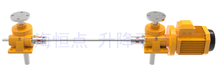 SWL系列直線型升降平台，電機直聯側放實物圖